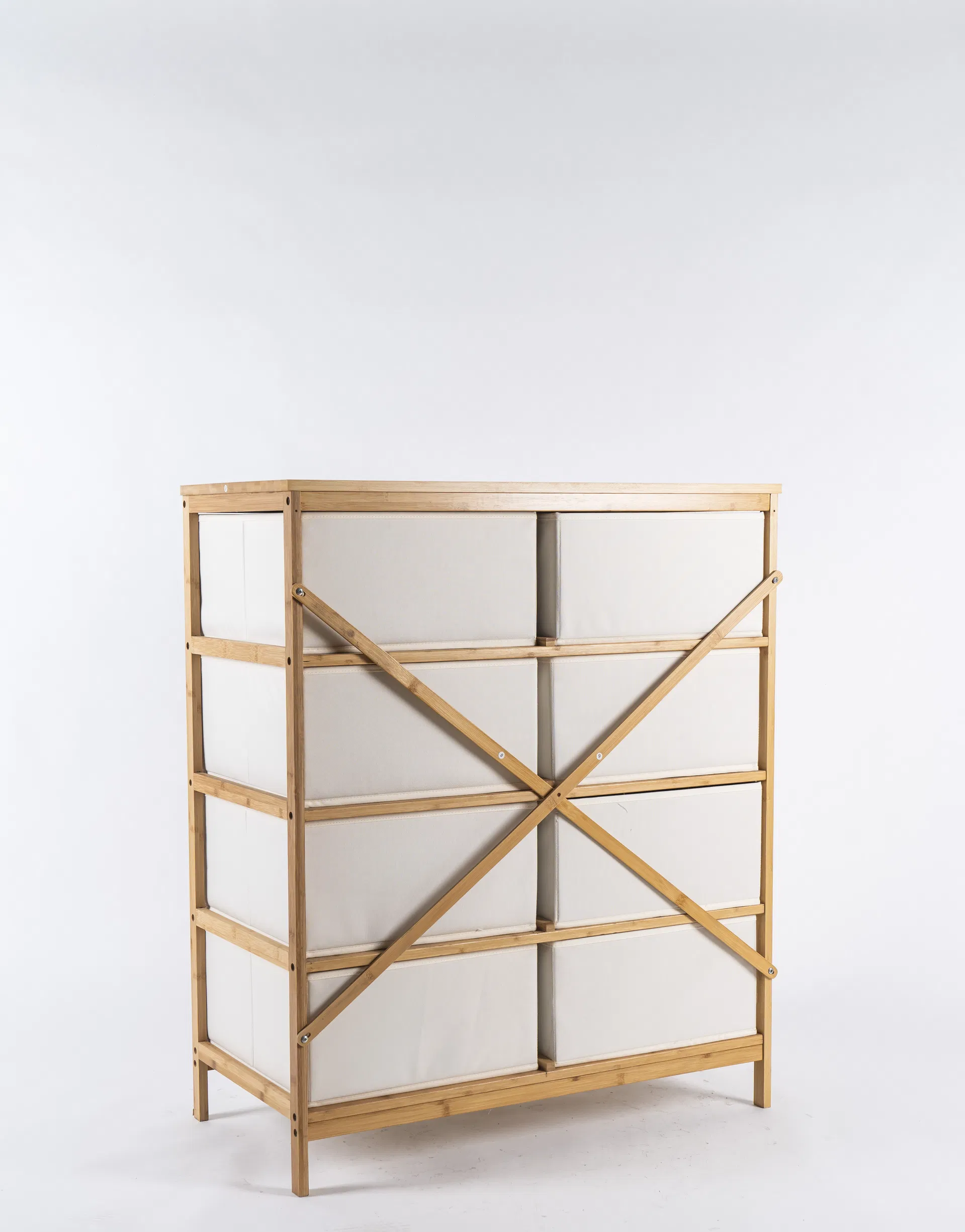 Bamboo Chest with 8 Drawer Bedroom Storage Organizers with Removable Drawers Bamboo Shelf Furniture