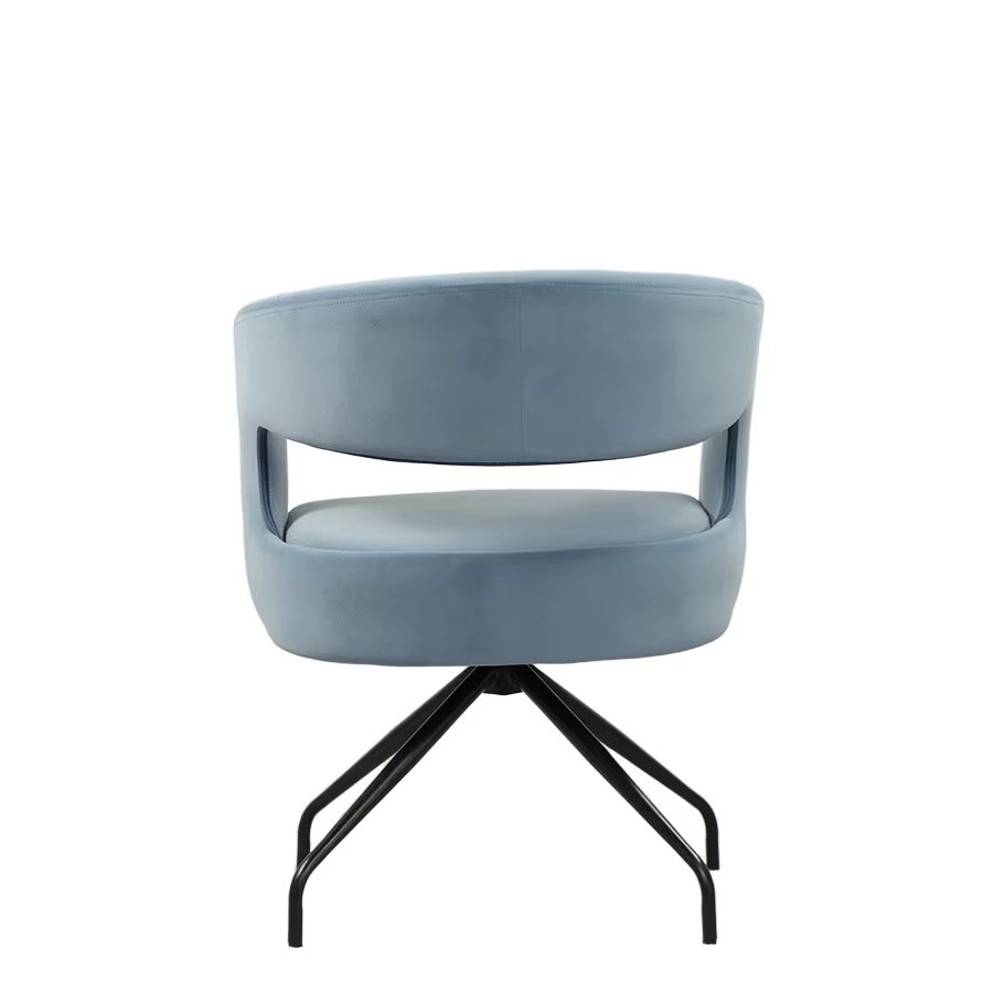 Comfortable Velvet Modern Accent Armchair Swivel for Home Leisure Office Bedroom Apartment Dining Living Room Furniture