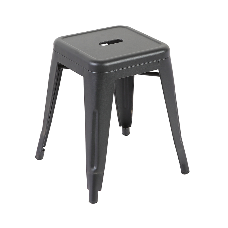 Modern Low Height Metal Bar Stools for Home Bar Outdoor Living Hotel Kitchen- Stacking Furniture for Wholesale