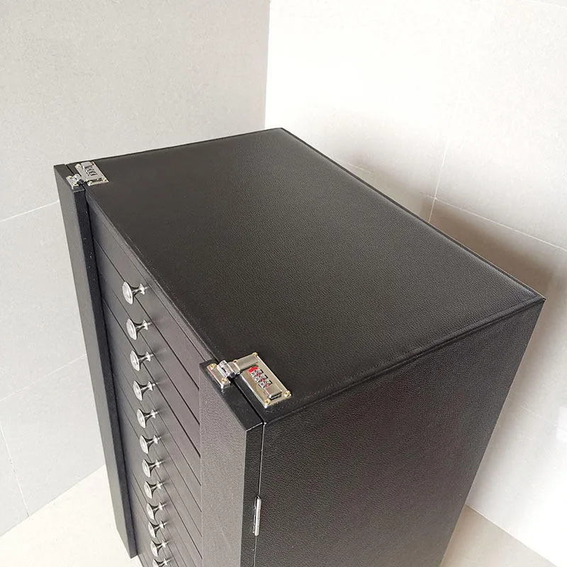 288 Slots Portable Black Storage Suitcase Eyewear Display Exhibition Wheel Trolley with Sunglasses Cabinet