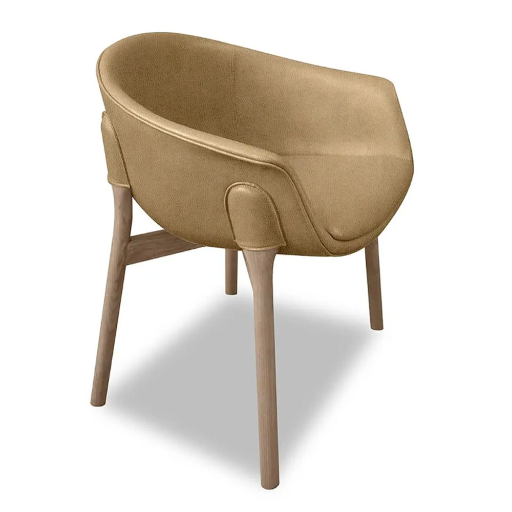 Light Khaki Fabric Armchair Hotel Restaurant Chair Warm Touch Ergonomic Support Solid Cone Shaped Legs Hospital Lounge Chair