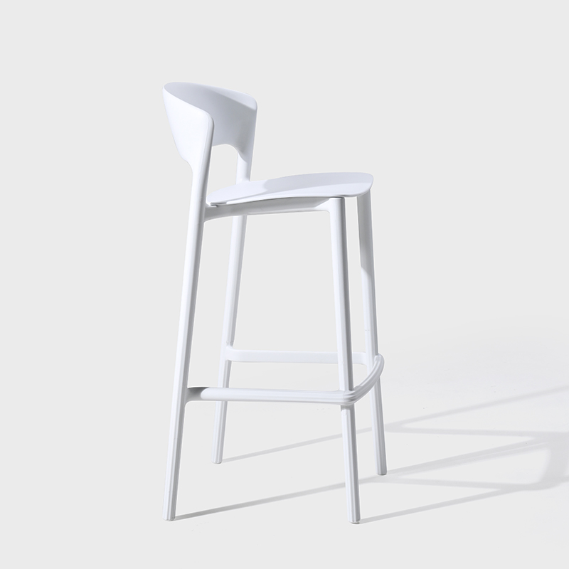 Plastic Outdoor Black White Kitchen Counter Height bar Stools Chair for Kitchen Modern