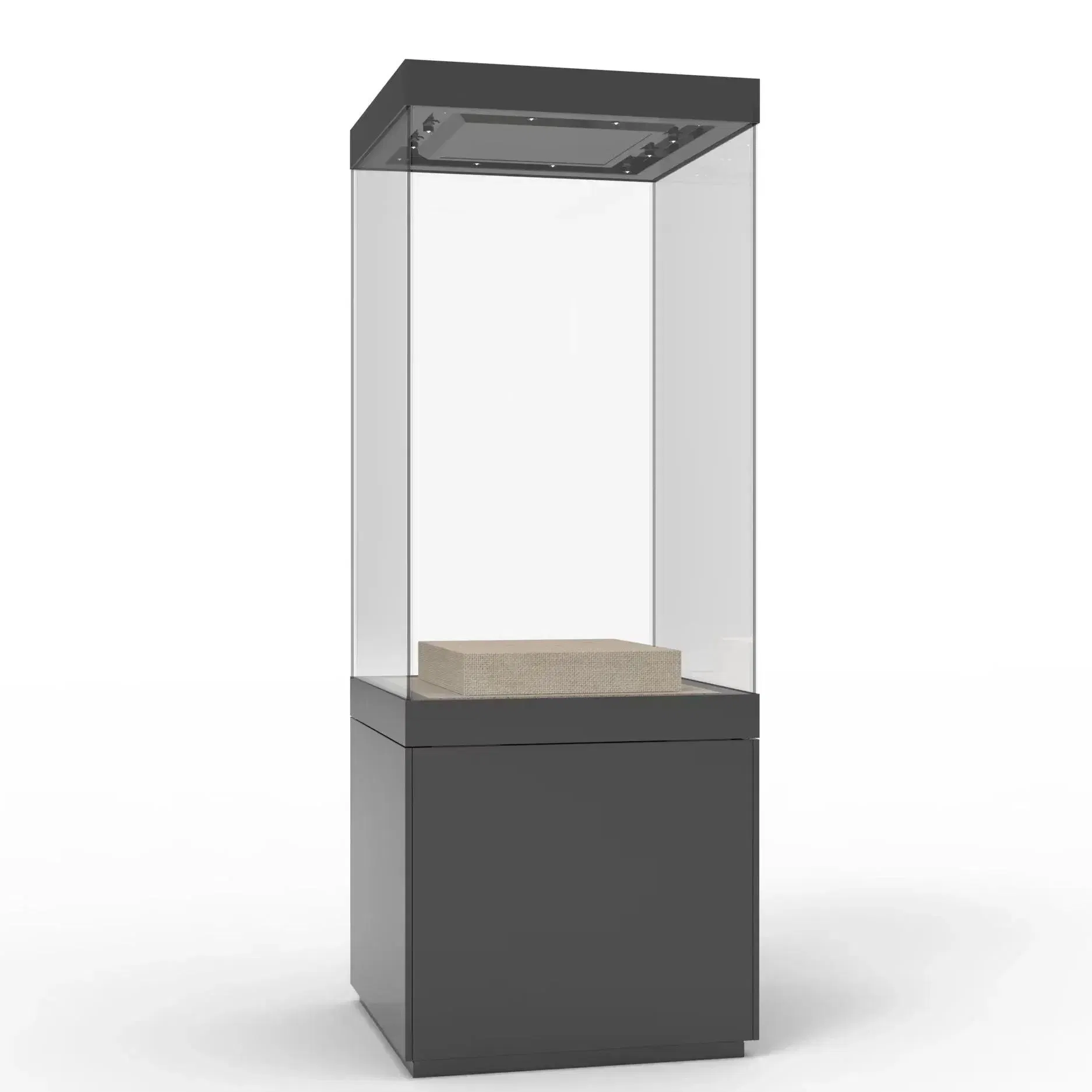 Advanced Freestanding Luxury Glass Cabinet with LED Lighting for Jewelry Display