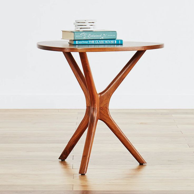 Stylish wooden side tables made from premium oak or teak wood with long lasting polish and strong handmade base