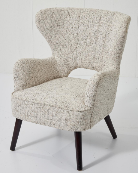 Modern Beige Tweed Wingback Leisure Armchair with Stylish Design Eco-Friendly Comfort-Focused Featuring High Quality Fabric