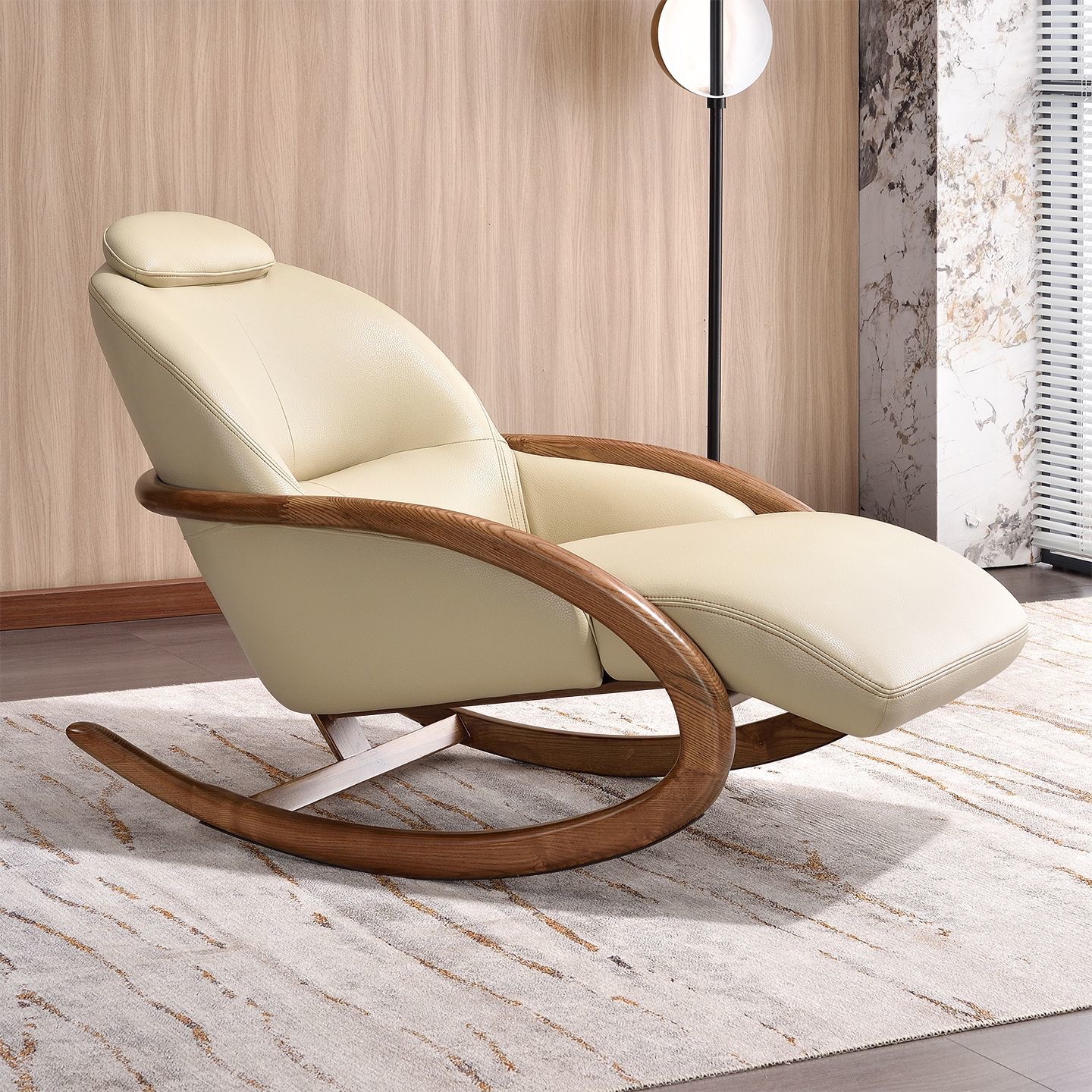 Multi-Color Rocking Recliner Chair for Living Room - Comfortable &amp; Stylish Reclining Lounge Chair with Adjustable Backrest