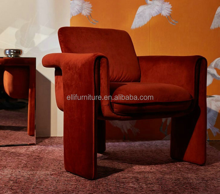 Velvet Accent Chair view 4