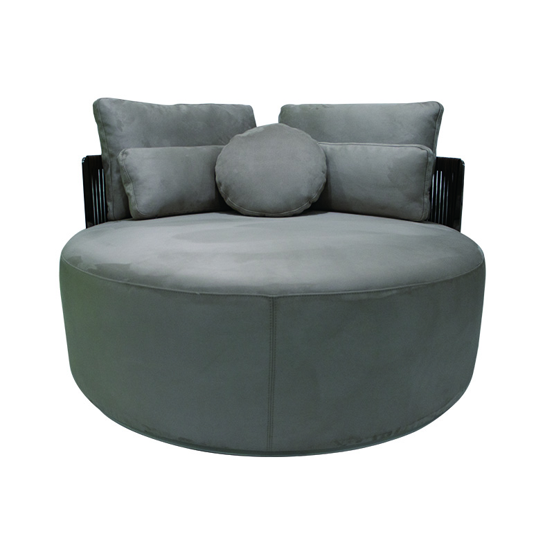 Modern Single Round Leisure Lounge Chair with Convertible Feature for Home Office Bedroom Living Room Upholstery Sofa