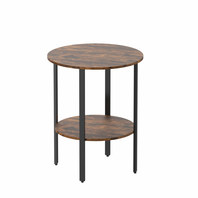 WIREKING C-Shaped End Table Small Side Table for Sofa Table With Metal Frame for Living Room Bedroom Bedside