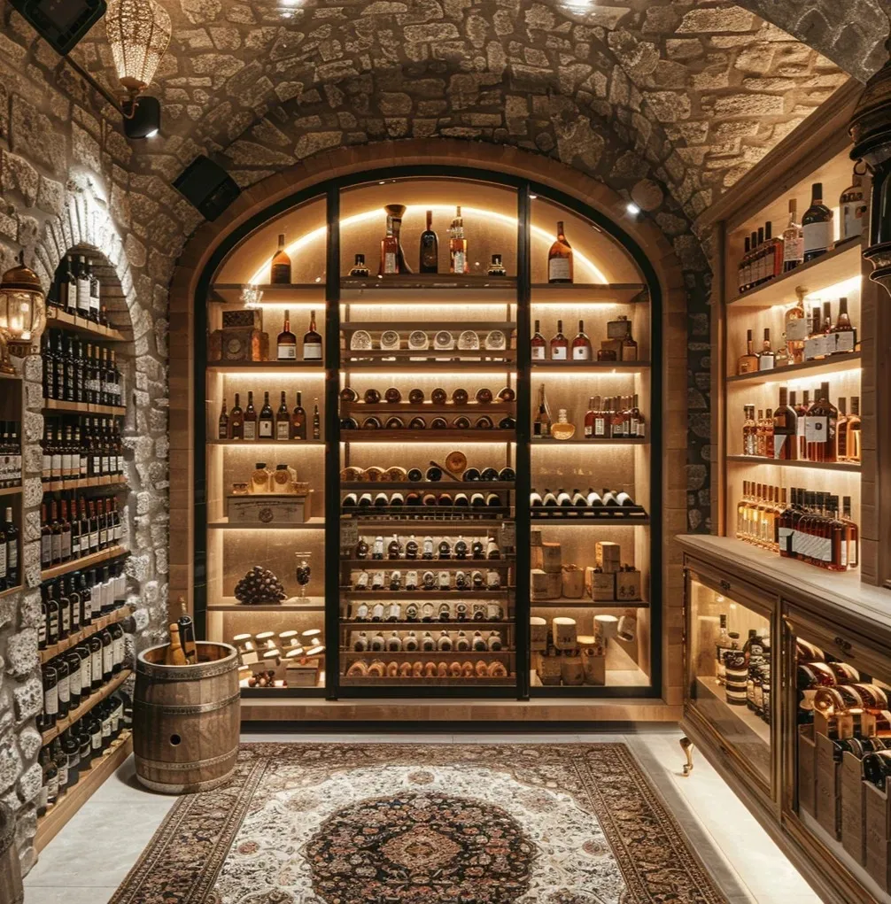 Modern Living Room Wine Cabinet Display Luxury