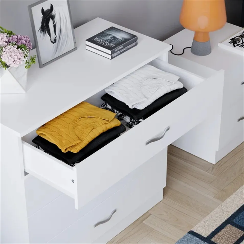 Wooden White Home Furniture Bedroom Storage Clothes Chest of Drawers
