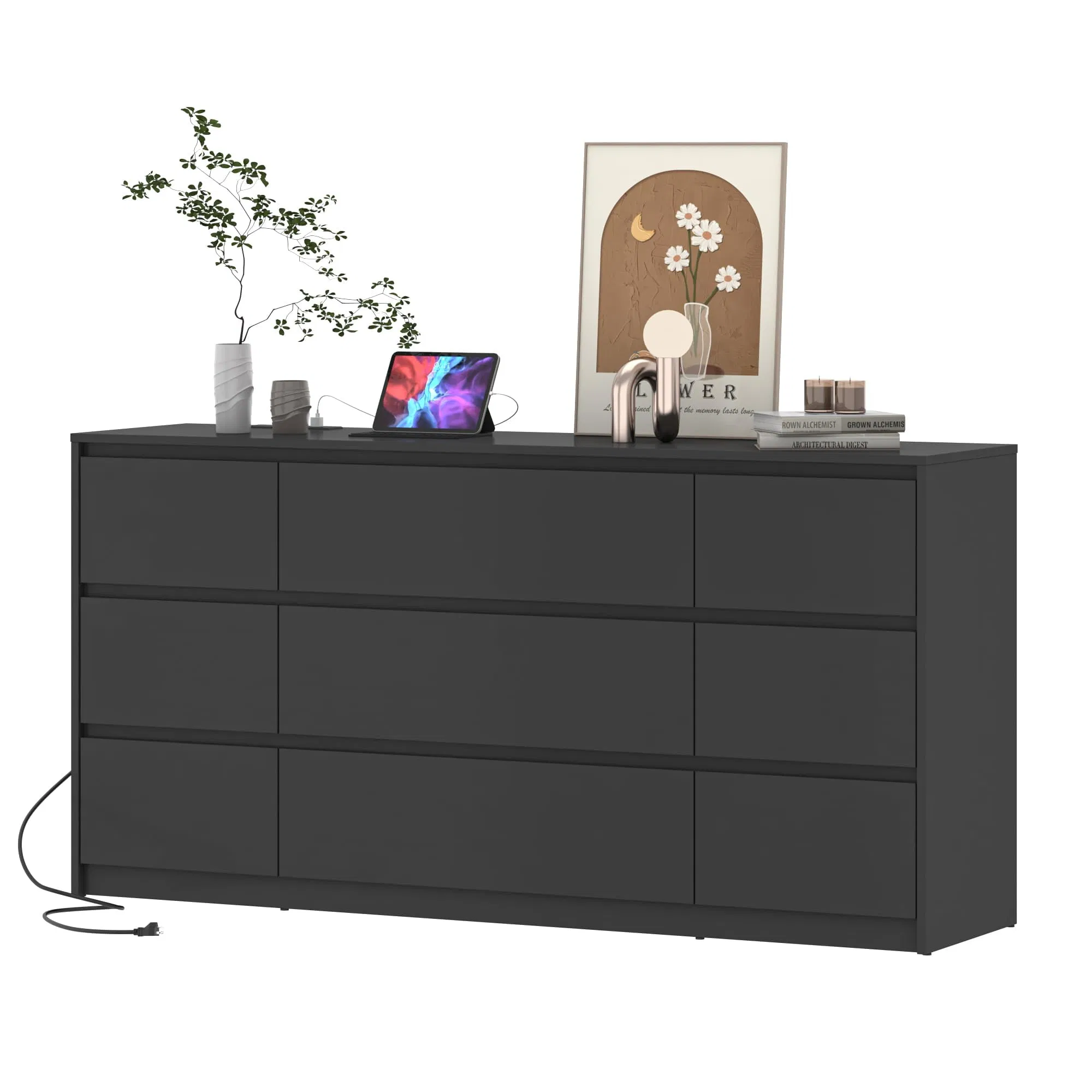 New Fashion Hot Sale Multi-Functional Wooden Bedroom MDF Chest of Drawers for Bedroom with 9 Drawes