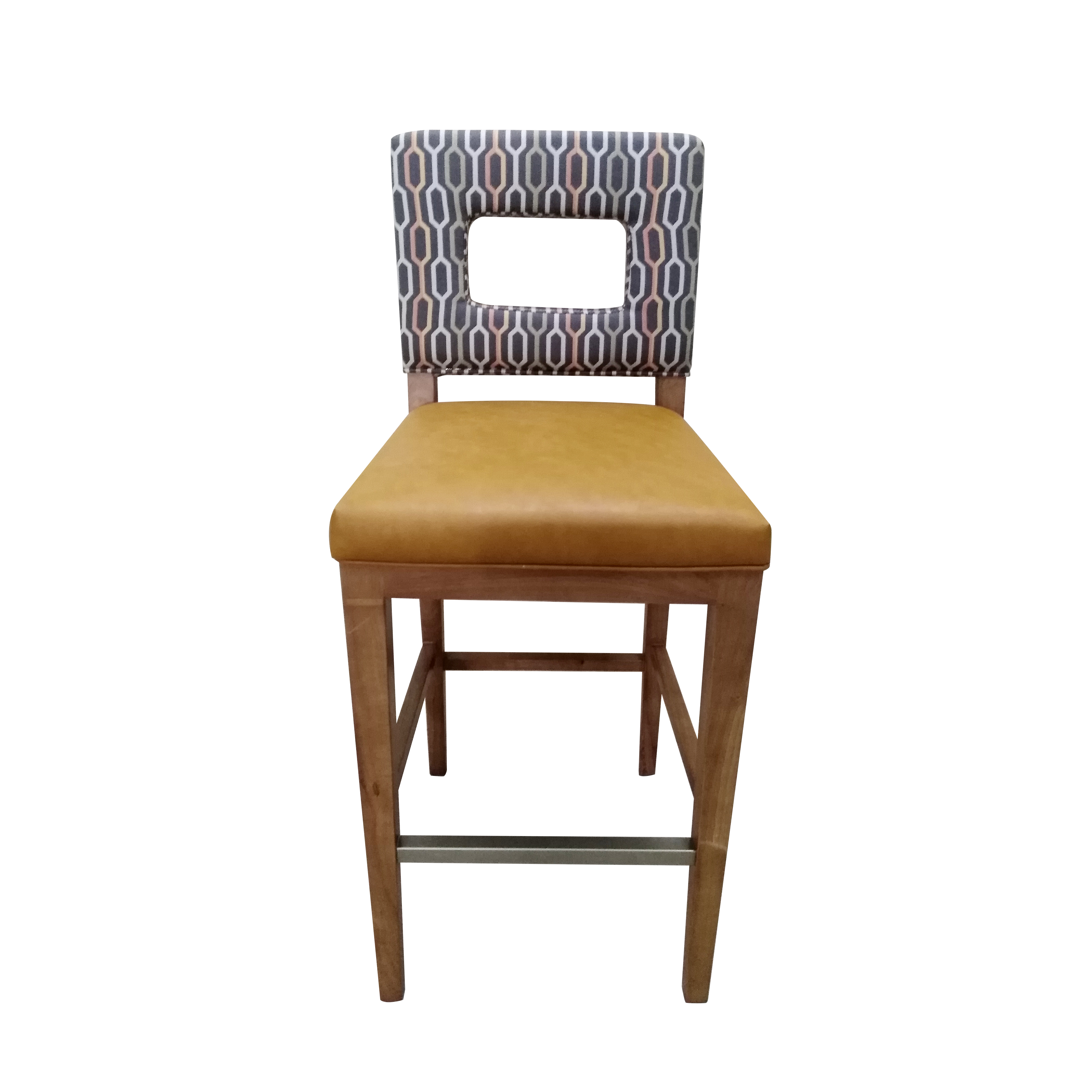 Modern Vintage Commercial Grade Restaurant Counter Height Chair Indoor Kitchen Furniture Hotel Leather Seat Bar Stool for Pub