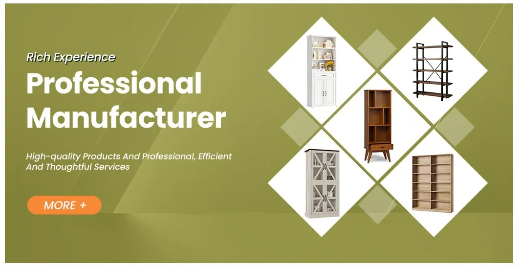 Space-Efficient Solid Wood Display Cabinet with Dual-Access Storage & Open Shelf Top for Entryway Display