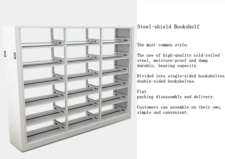 Conventional Book Shelf Library Shelf Steel-Wood Bookshelf