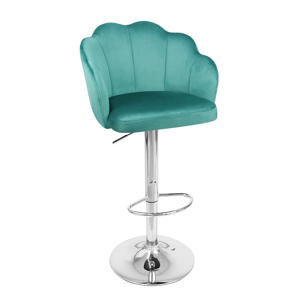 Velvet Bar Stool Side View