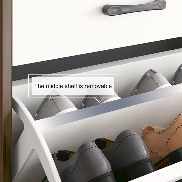 Wooden Luxury Living Room Rotatable Shoe Cabinet Hot Selling Full Height Shoe Rack Storage Cabinet