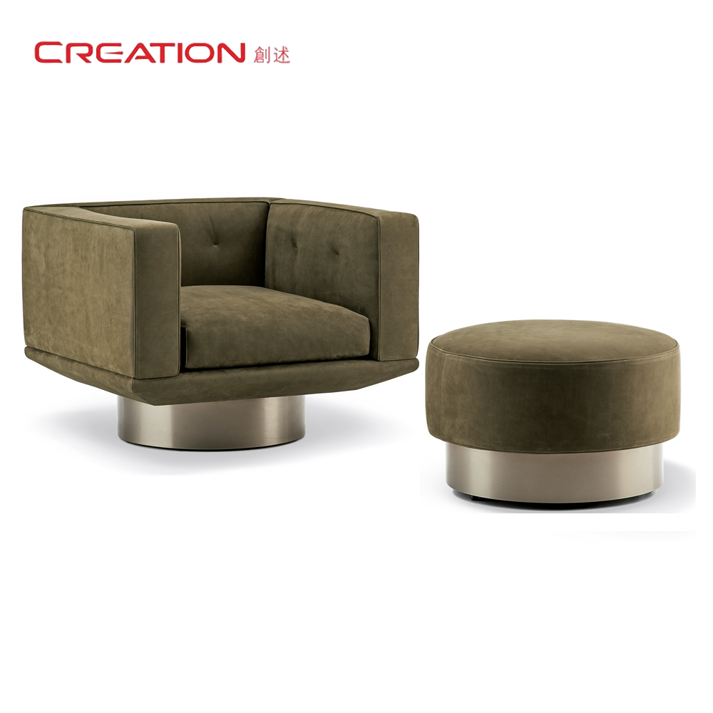 Premium Accent Chair for Living Room with Button Tufted and Solid Wood Frame