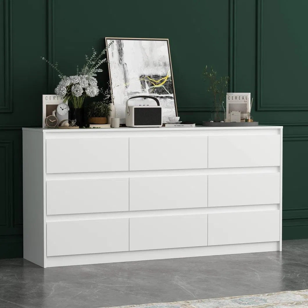 9 Drawers Double Dresser Detail Four
