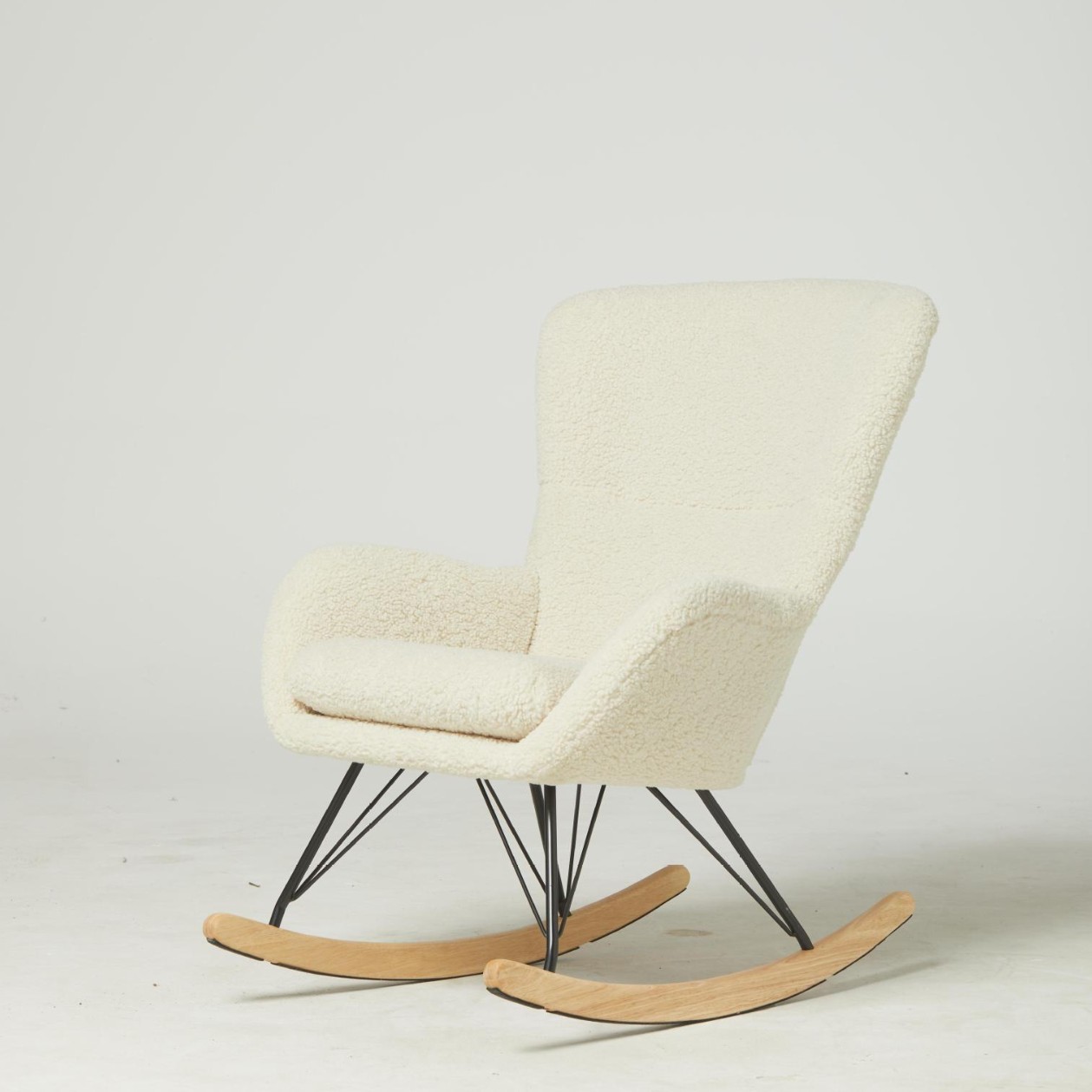 Nordic Rocking Chair Fabric Sofa Modern Simple Small Apartment Furniture Living Room Lazy Recliner