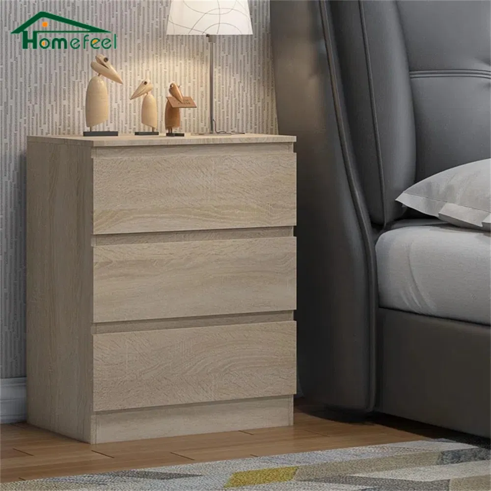 Foshan Functional Wooden Panel Furniture 3 Drawers Storage Chest of Drawers