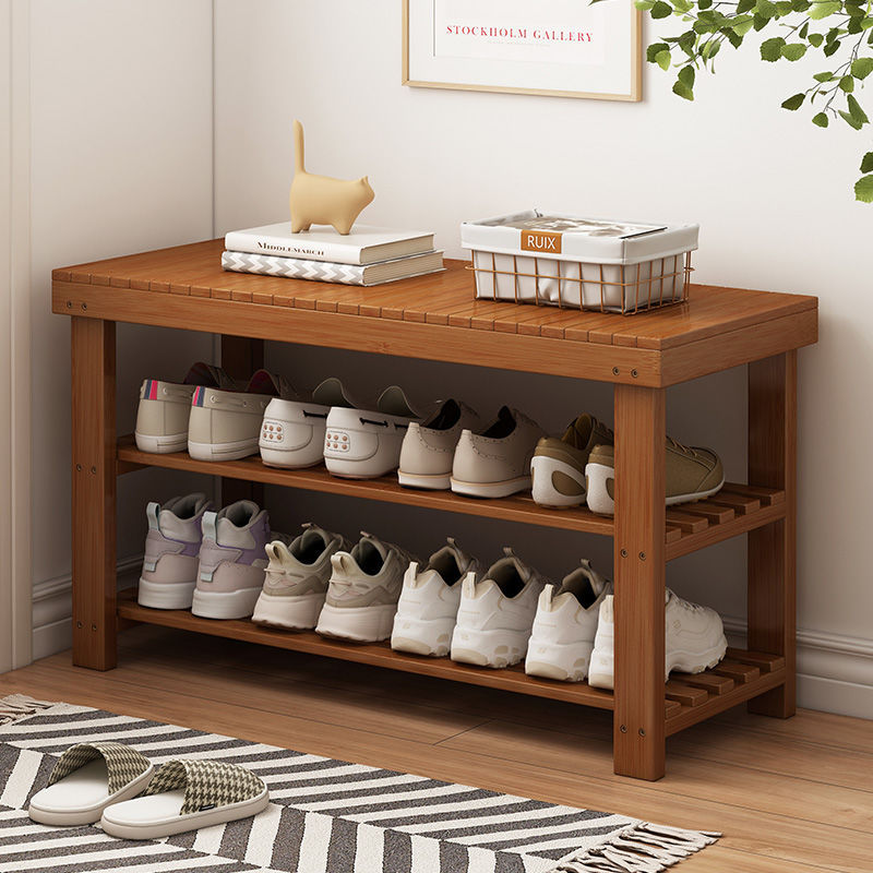 Stylish Modern Shoe Rack and Long Bench Combo Space-Saving Hallway Shoe-Changing Entryway Bench for Home Use