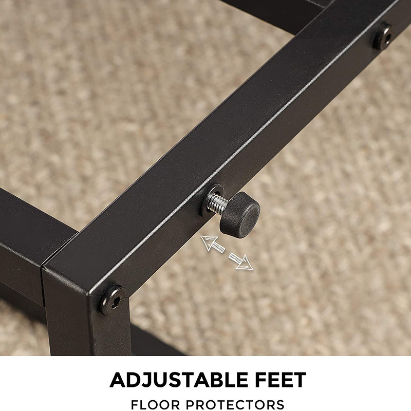 C Shaped End Table Large Desktop Wooden Side Table for Couch Sofa and Bed Living Room Bedroom