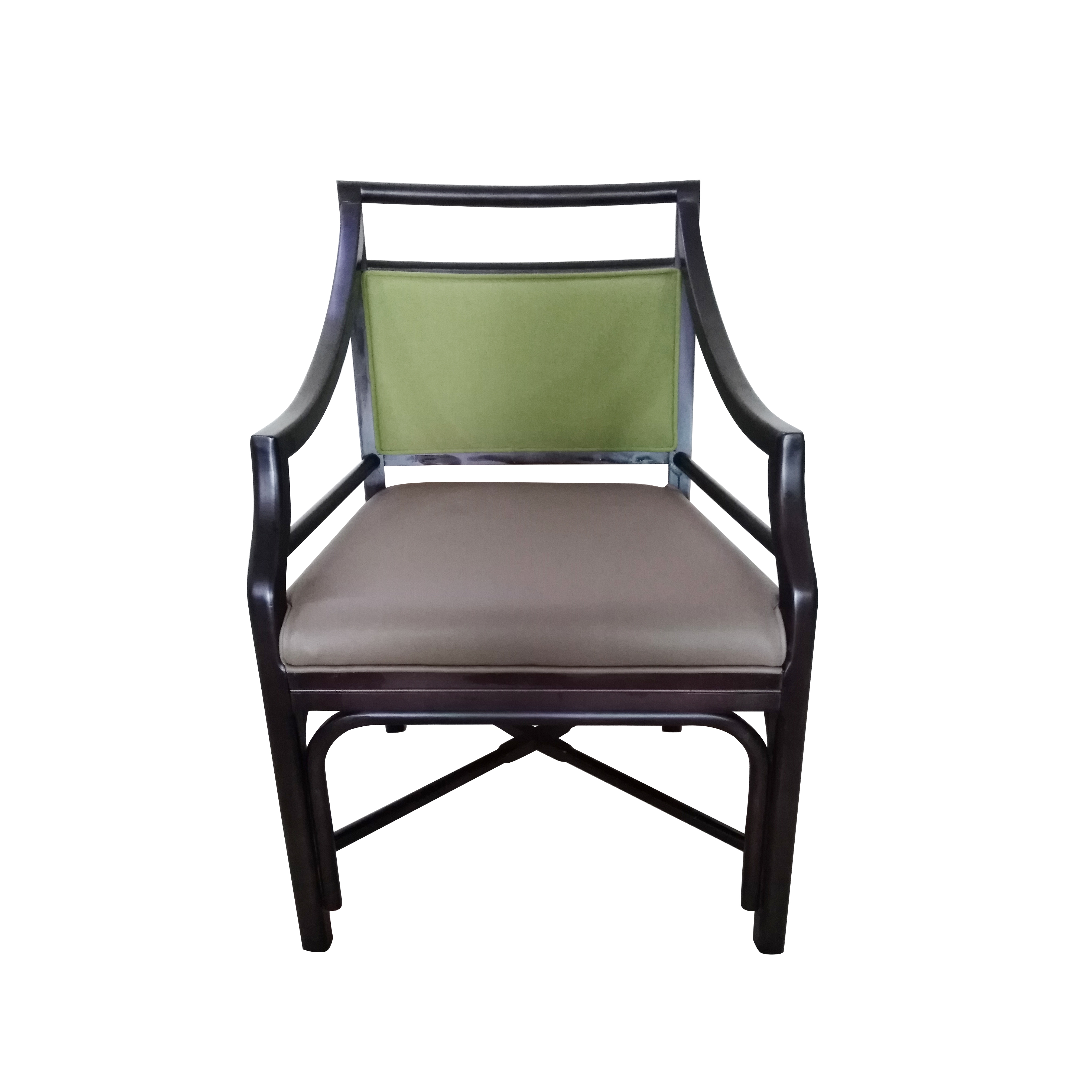 French Style Classic Residential Restaurant Cafe PU Leather Chair Furniture Wood Frame Hotel Lobby Upholstered Dining Armchair