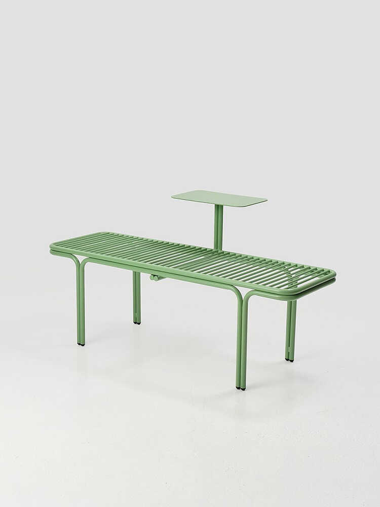 Modern Industrial Metal Bench Long Outdoor/Indoor Waterproof Seat Mall Hotel Supermarket Patio Entryway Waiting Area Commercial