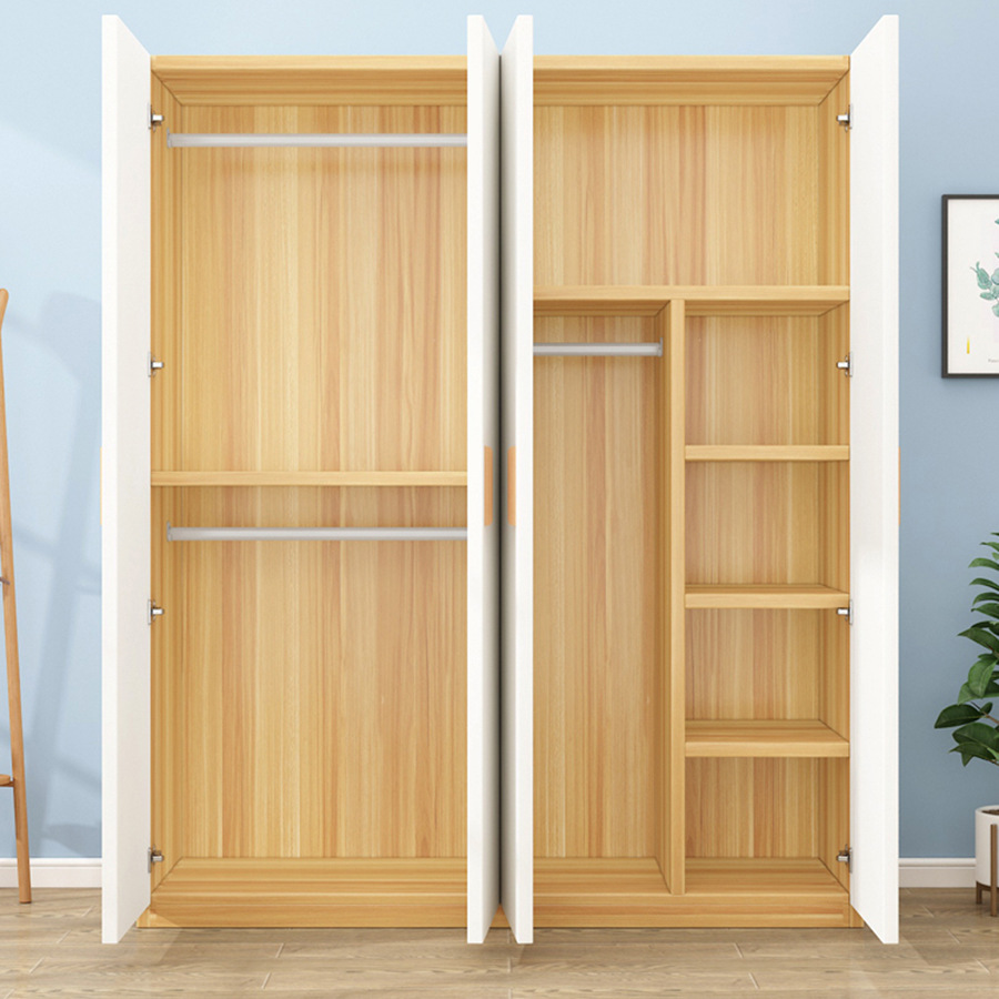 Customizable New Wooden Freestanding Closet Simple Modern Door Children's Large Capacity Clothes