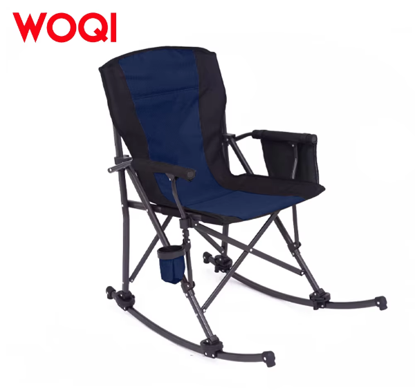 WOQI Deluxe Rocking Seat with Thick Padded Cushioning Sturdy Curved Base Foldable &amp; Portable for Garden &amp; Indoor/Outdoor Use