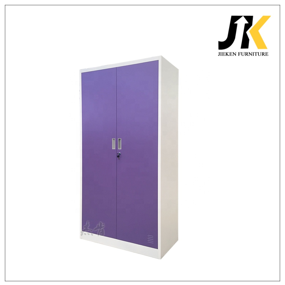 KD Structure 2-Door Steel Shoes Cabinet Clothes Wardrobe Home Metal Storage Cabinet with Locker for Bedroom Furniture