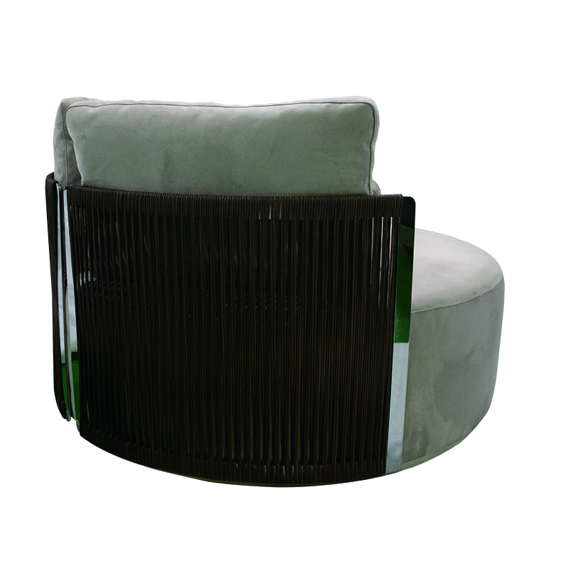 Modern Single Round Leisure Lounge Chair with Convertible Feature for Home Office Bedroom Living Room Upholstery Sofa