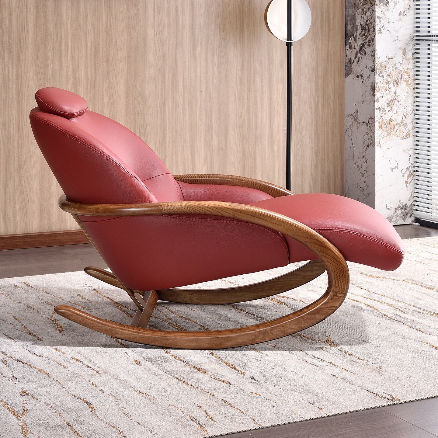 Multi-Color Rocking Recliner Chair for Living Room - Comfortable &amp; Stylish Reclining Lounge Chair with Adjustable Backrest