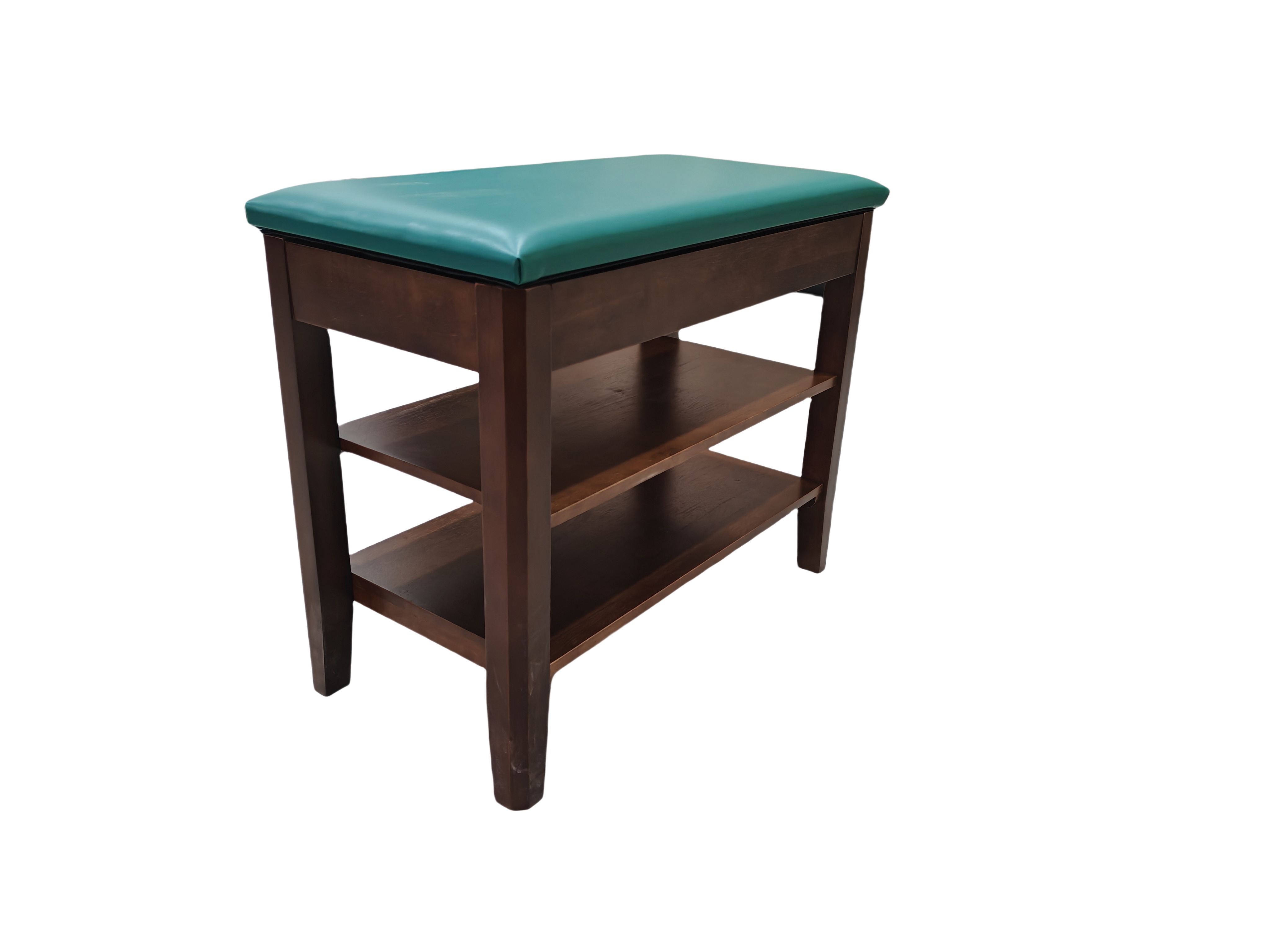 Luxury Modern Rubber Wood Shoe Rack Soft Cushion Entryway Bench Space-Saving Freestanding Design 50 Pair Capacity Living Room