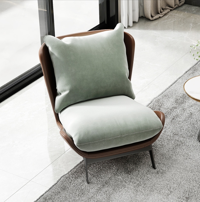 Nordic Single Sofa Chair Accent Chairs Furniture Living Room Apartment Leather Velvet Modern Balcony Irregular Leisure Chair