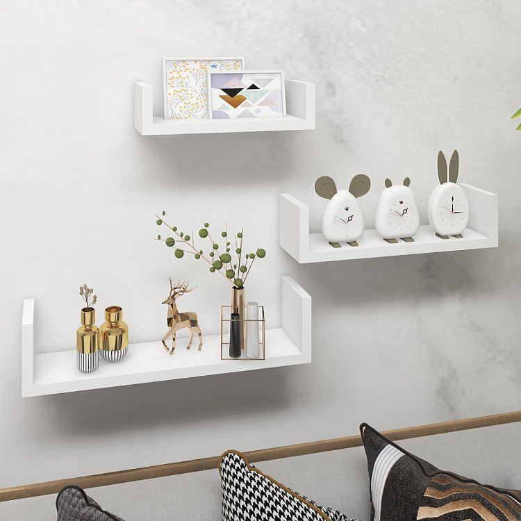 Wholesale Modern Floating Metal Wooden Book Cat Wall Mounted Display Racks Shelf Brackets Hanging Storage Furniture Home Decor Bedroom Bathroom Living Room
