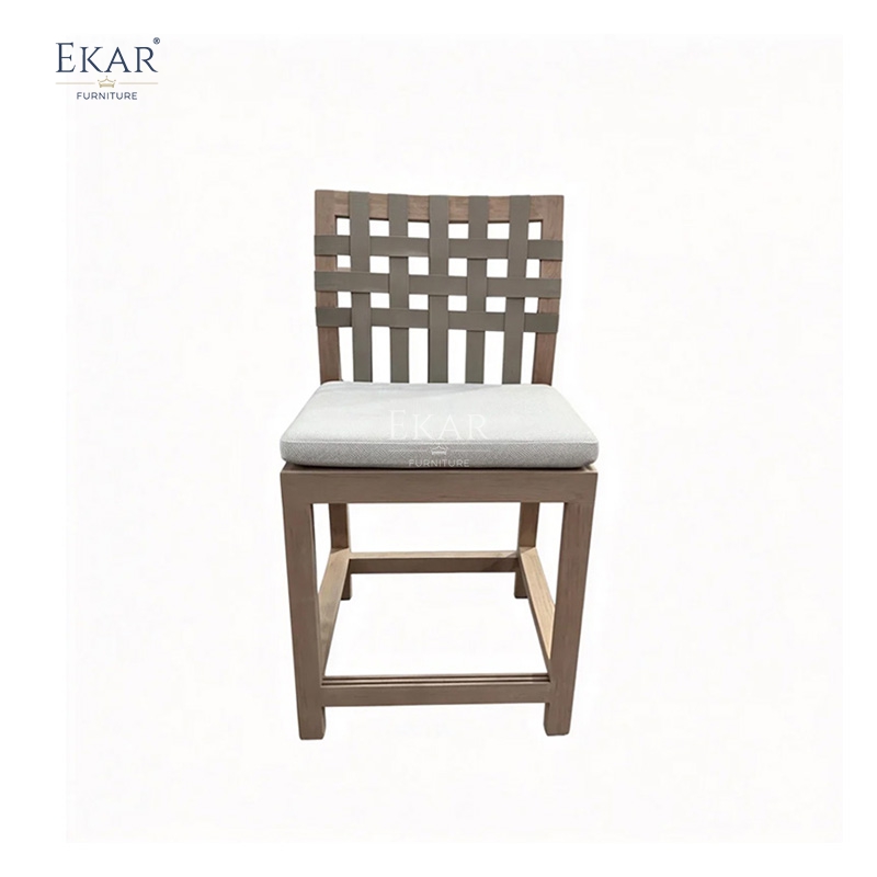 EKAR Horizon Modern Bar Stool | Luxury Woven Strap Counter Stool | EKAR FURNITURE Custom Seating