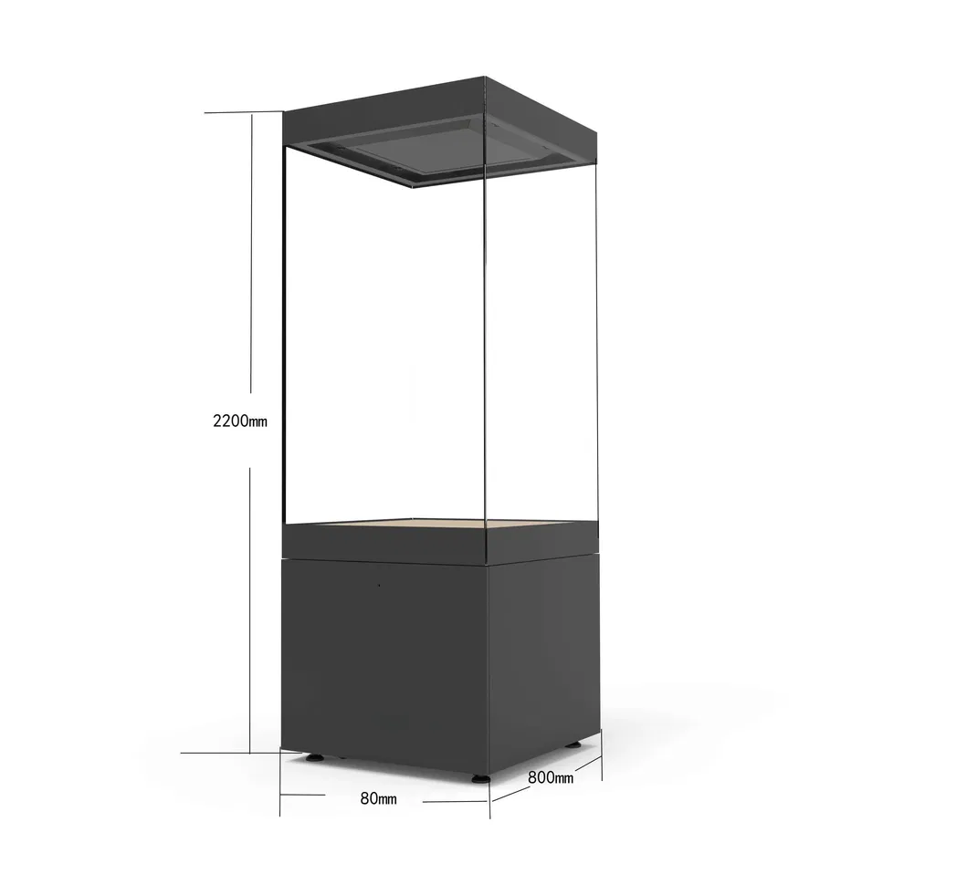 Advanced Freestanding Luxury Glass Cabinet with LED Lighting for Jewelry Display
