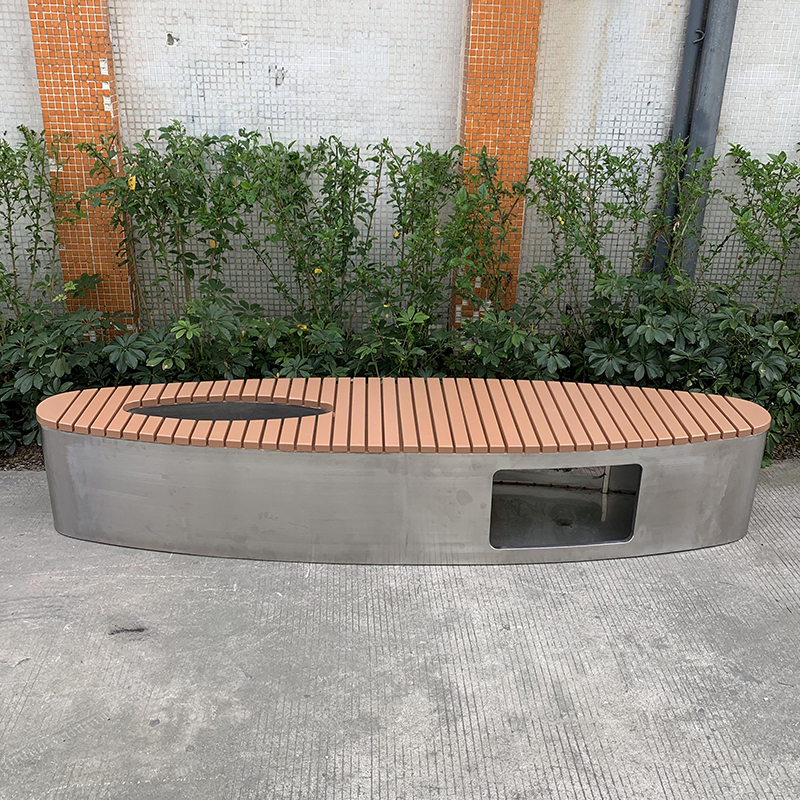 Unique Cutout Design Bench Metal Frame Decorative Functional for Garden Patio Entryway Commercial Space Modern Furniture