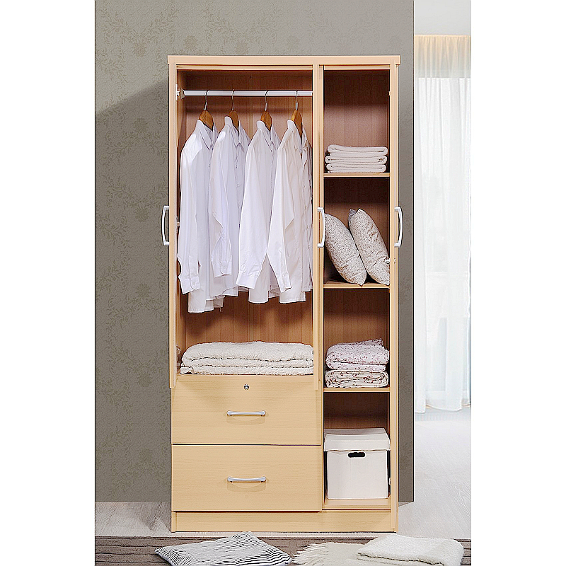 Walk in Multi-purpose Wall Mounted Wardrobe Cabinets Sample Bedroom Wardrobe Design