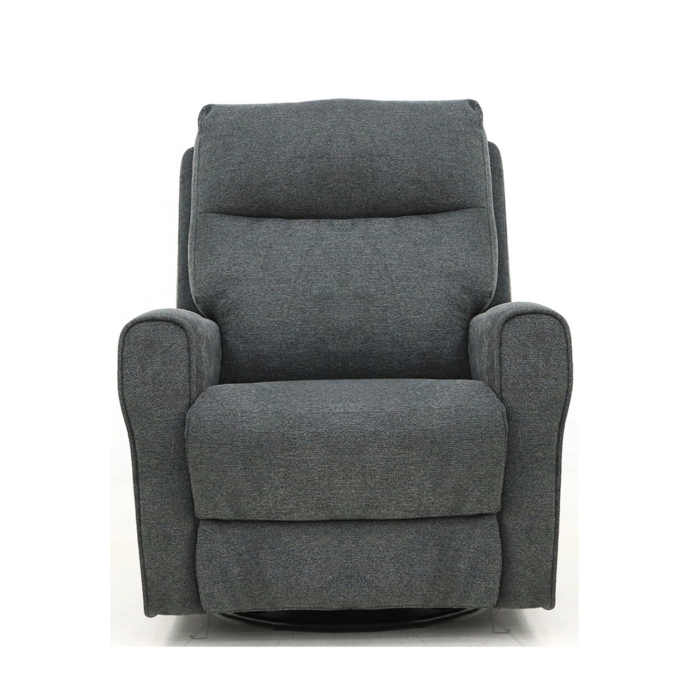 Geeksofa Furniture Modern Fabric Manual Beauty Salon Recliner Chair with Rocking and Swivel for Living Room