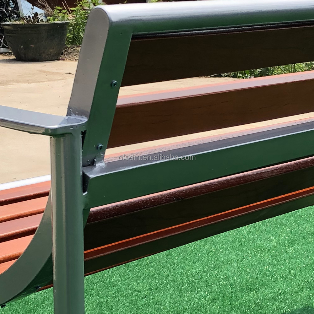 Factory Hot Selling Modern Entry Park Bench 304 Stainless Steel Villa Patio Gym Outdoor Garden Street Furniture Seating