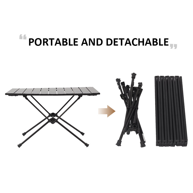 Outdoor Portable Mini Folding Beach Table Ultralight Aluminum Alloy Foldable Small Camping Side Tables with Carry Bag