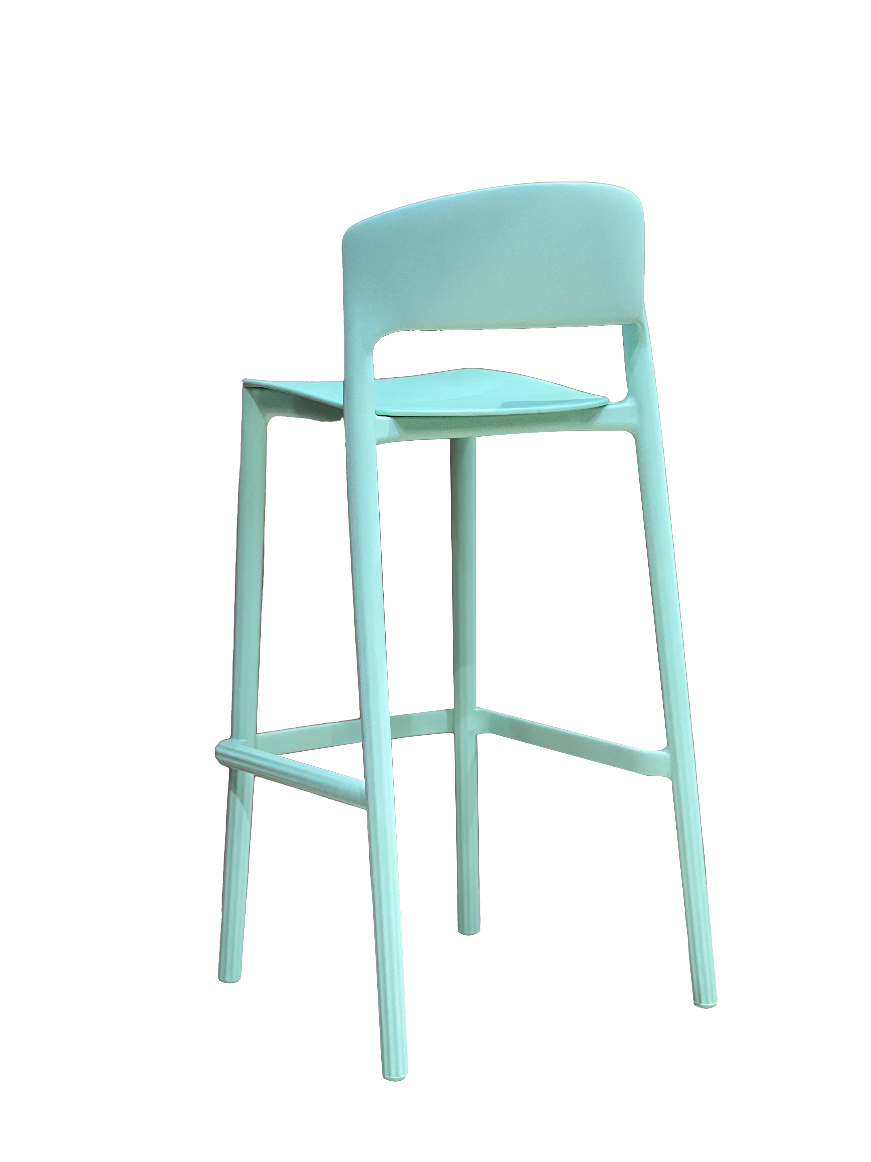Plastic Outdoor Black White Kitchen Counter Height bar Stools Chair for Kitchen Modern