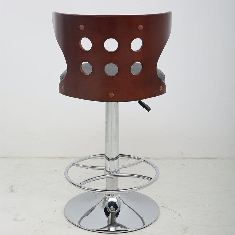 FlameGlow Modern Design High Counter Adjustable Height Bar Stools PU Leather Seat Chrome Base Furniture for Home Bar Model J35 1