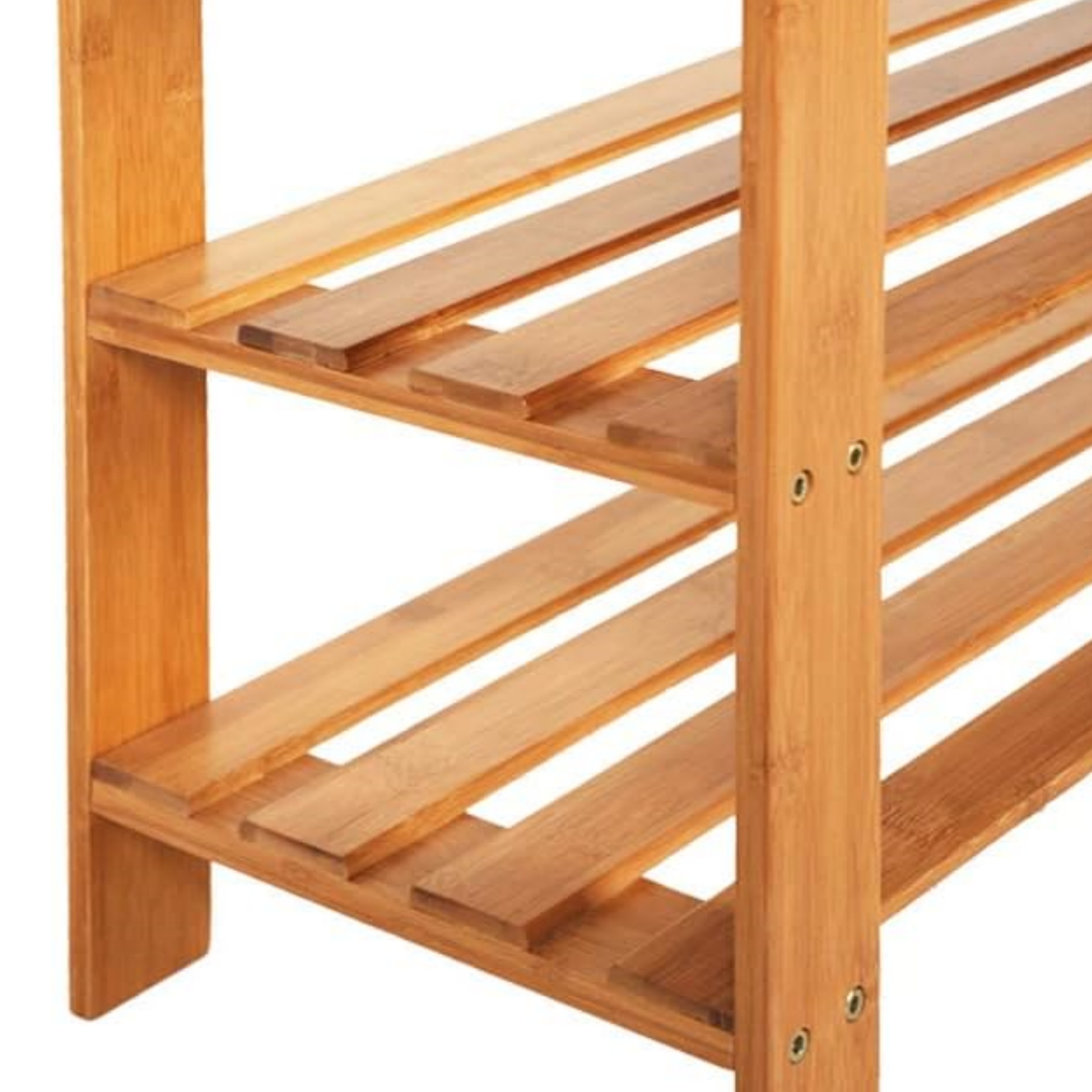 3-Tier Easy Assemble Bamboo Shoe Rack Bench with Storage Shelf Modern Design for Apartment &amp; Hotel Entryway