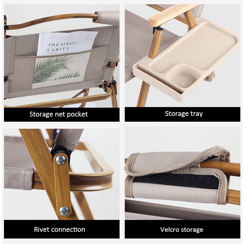 Outdoor Furniture Lightweight Aluminum Frame Folding Lounge Relax Kermit Camping Floor Chair With Cup Holder