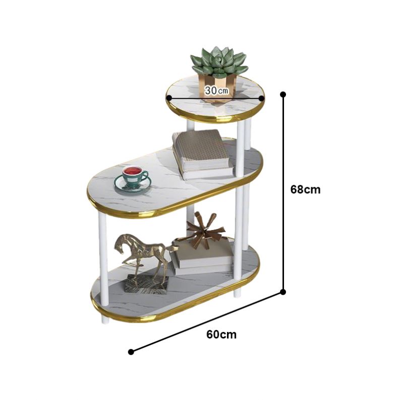 Side Table for Living Room End Table for Sofa and Bedside Round Top Nightstand Coffee Table With Sturdy Legs