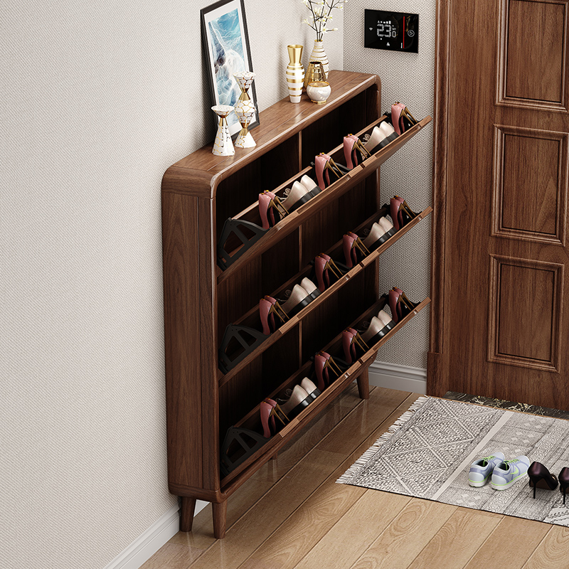 Modern Wooden Shoe Rack Cabinet With Large Storage for Entryway and Home Use Shoe Cabinet